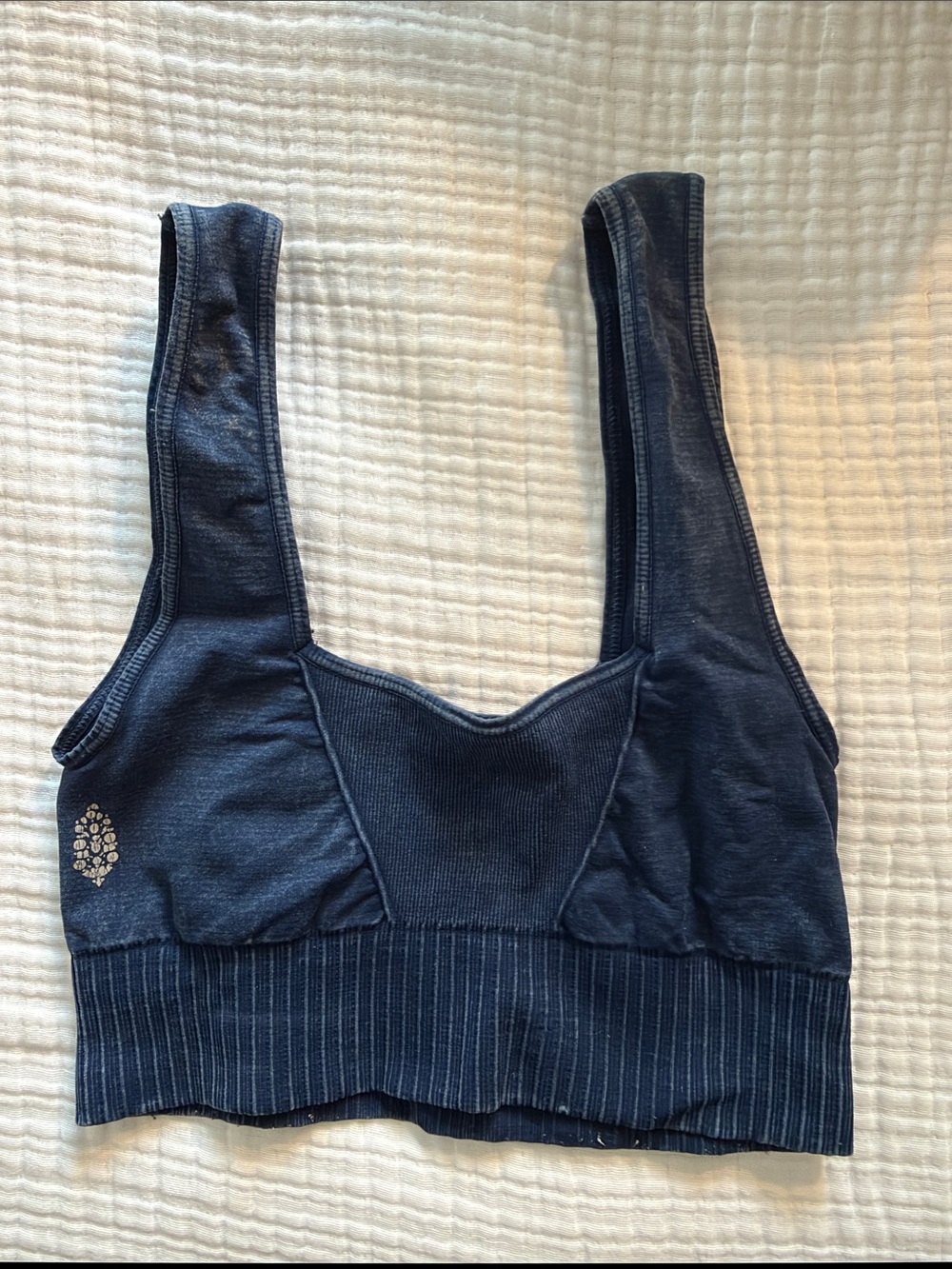 FP Movement by Free People Navy Ribbed-Cup Bralette